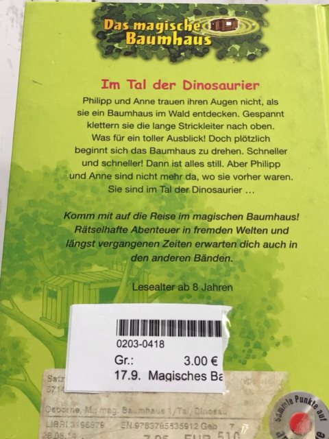 Magisches Baumhas  Buch Im Tal der Dinosaurier 