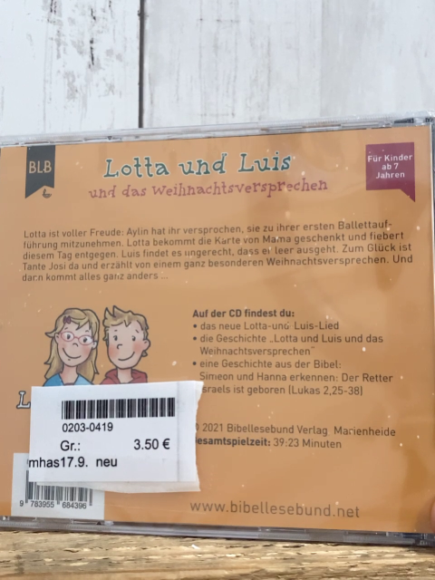neu  CD Lotta und Lus und das Weihnachtsversprechen