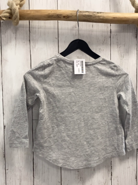 H&M  Langarmshirt  Gr. 92  grau Peppa Pig Glitzerschrift 