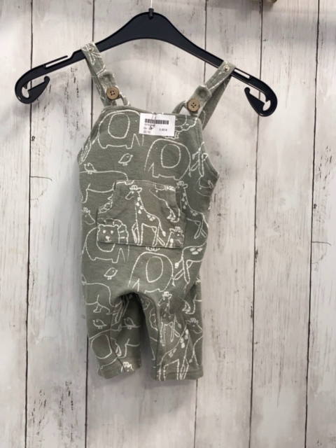  Latzhose Gr. 68  mint weiße Tiere