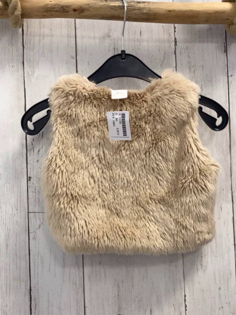 H&M Weste Gr. 80  beige Plüsch