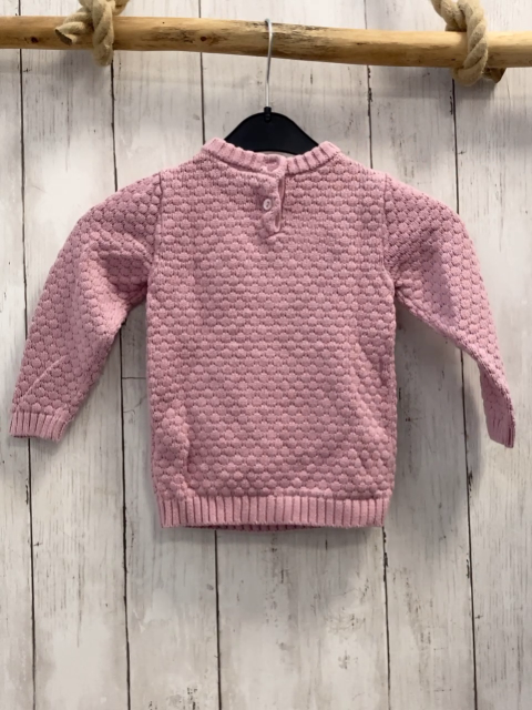  Pullover Gr. 80  flieder Strick Pinguin