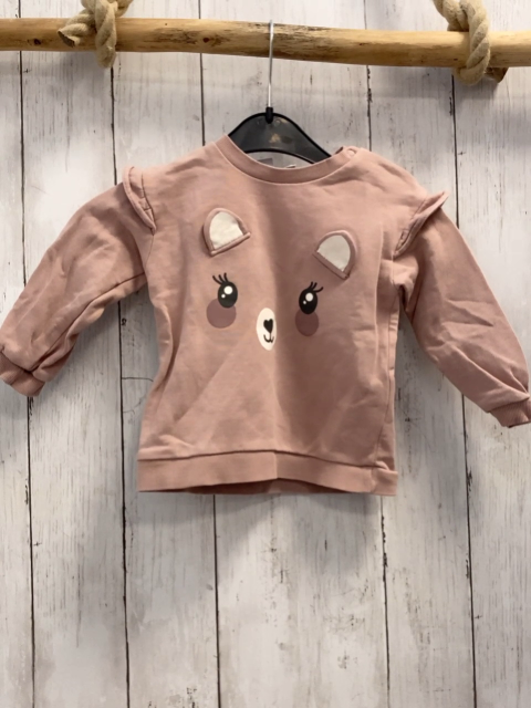 H&M Pullover Gr. 80  rosa Gesicht