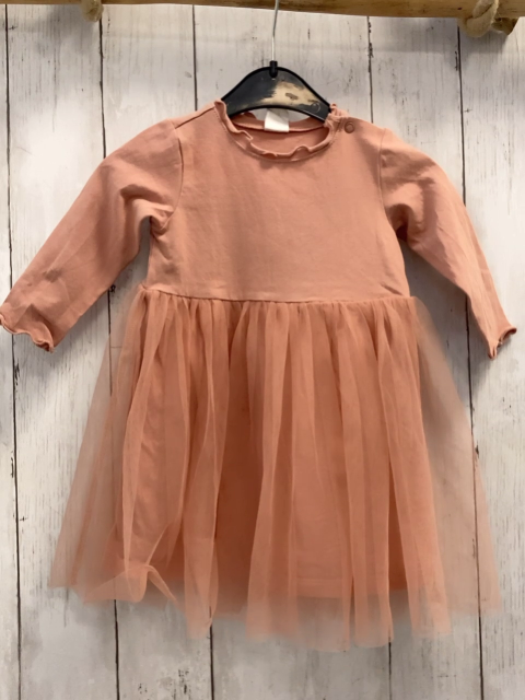 H&M Kleid Gr. 74  lachs Tüllrock