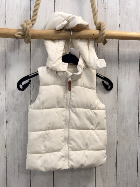H&M  Weste  Gr. 86  creme Kapuze 