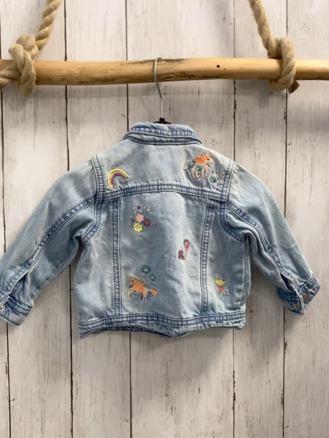 Next  Jeansjacke  Gr. 74  hellblau Jeans gestickt Billder 