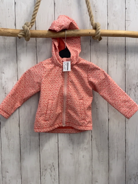 Tom Tailor  Softshelljacke  Gr. 86  weiß orange Blumen + Fleecefutter 