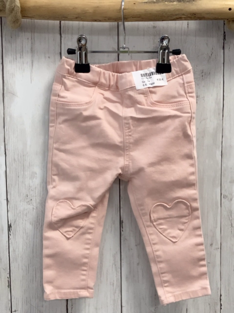 H&M Jeggings  Gr. 74  rosa Herzen auf den Knien Bund verstellbar 