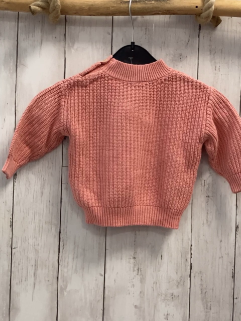 H&M Pullover  Gr. 68  heller korallenton Rippen Strick 