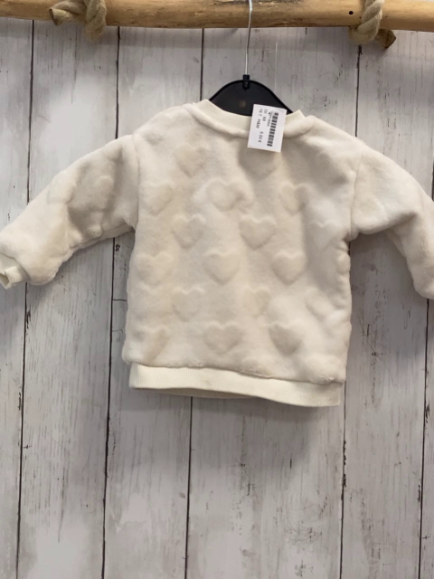 H&M Pullover  Gr. 68  weiß Plüsch 
