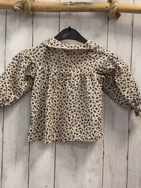 H&M Bluse  Gr. 74  weiß Kord Blumen 