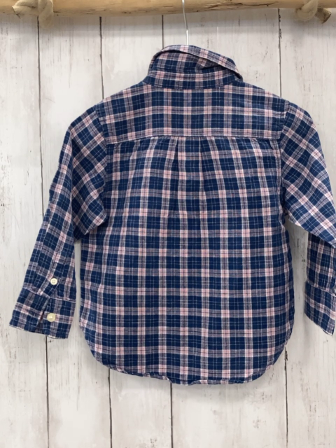 GAP Hemd  Gr. 98  blau rosa weiß kariert 