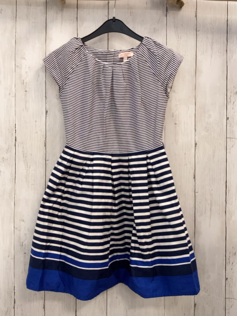   Kleid  Gr. 134  blau weiße Streifen + blauer Saum 