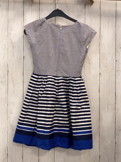   Kleid  Gr. 134  blau weiße Streifen + blauer Saum 