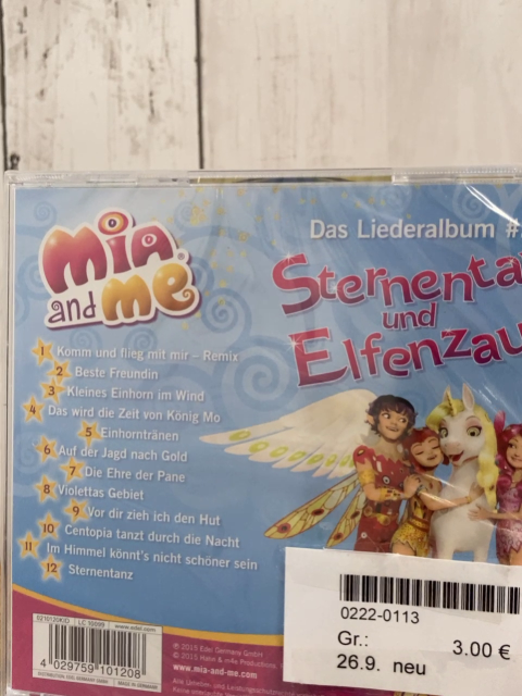 neu  CD Mia & Me Sternentanz und Elfenzauber 