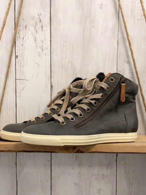 Paul Green  Boots  Gr. 37  grau braune Applikationen hellgraue Schnürsenkel