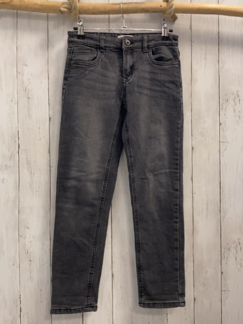  Hose Gr. 140  grau Jeans  Bund verstellbar gefüttert