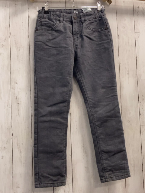  Hose Gr. 134  grau Jeans  Bund verstellbar gefüttert