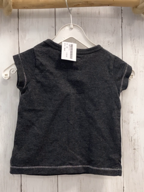 Next  T-Shirt  Gr. 68  dunkelgrau weiße Schrift 