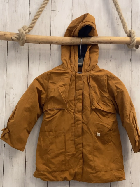 zara  Winterjacke  Gr. 104  ocker Kapuze 