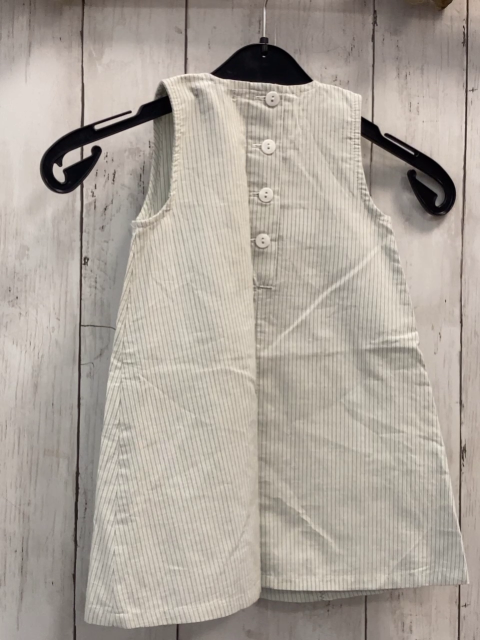 neu Lana  Kleid  Gr. 74  weiß grau mint Streifen Tasche graue Nähte NP 41 € 
