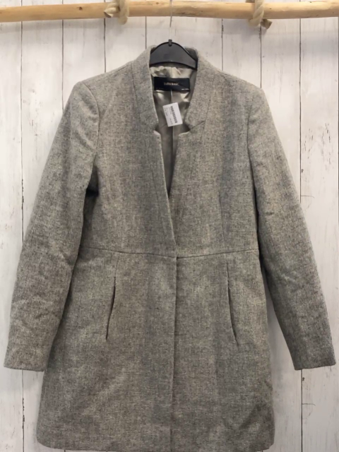 Zara  Mantel  Gr. L grau 100 % Shetland Wolle 