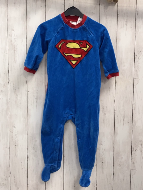 H&M  Schlafanzug  Gr. 86  blau roter Bund Nicky Superman 