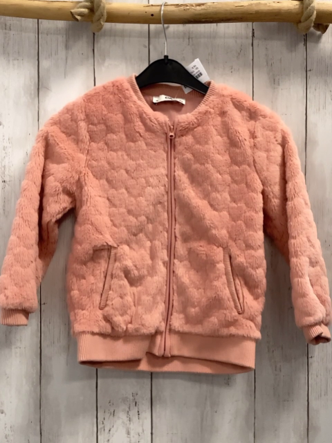   Plüschjacke  Gr. 110  rosa Herzen 