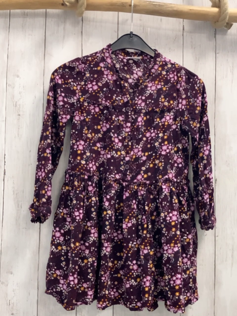 S´Oliver  Kleid  Gr. 116  aubergine bunte Blumen