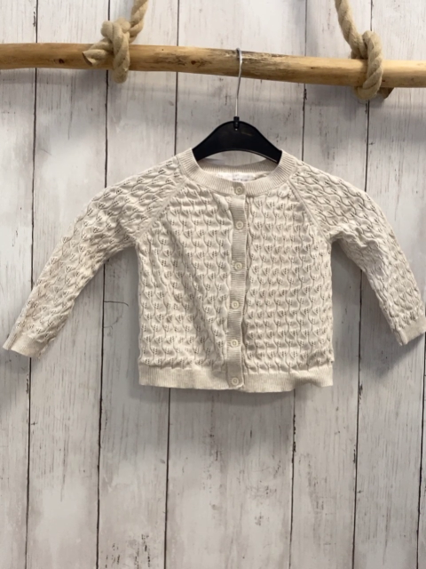 Sense Organics  Stickjacke  Gr. 86  creme Lochmuster 