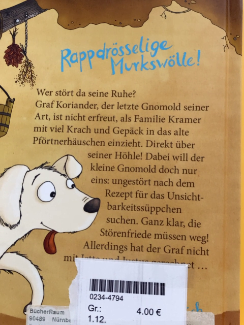   Buch Graf Koriander bleibt kleben