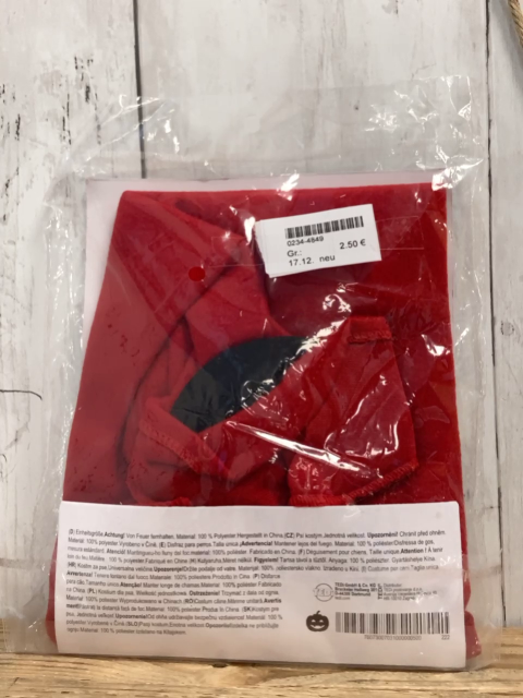 neu  Karnevalkostüm  Hundekostüm rot mit Hörnern 