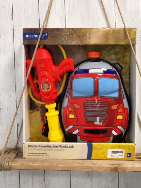 neu  Karnevalkostüm  Feuerlöscher-Rucksack im Karton 