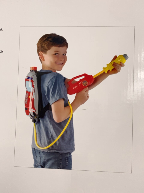 neu  Karnevalkostüm  Feuerlöscher-Rucksack im Karton 