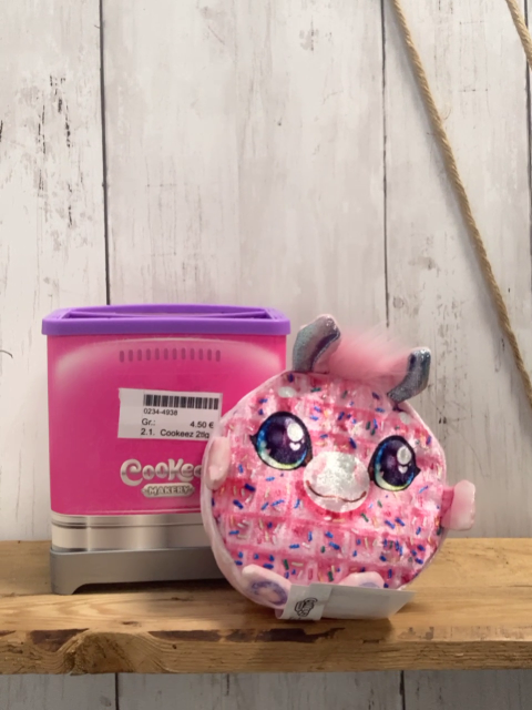 Cookeez 2tlg Plastikspielzeug pink lila Toaster + pink Plüschtier