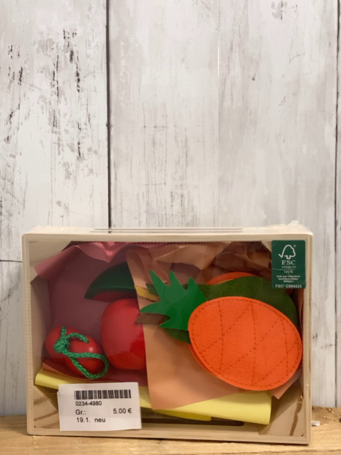 neu  Holzspielzeug  Früchtekiste 
