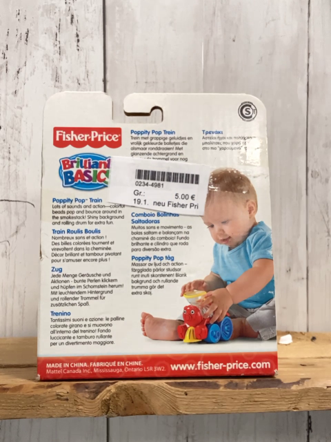 neu Fisher Price  Plastikspielzeug  Lokomotive mit kleinen Kugeln 