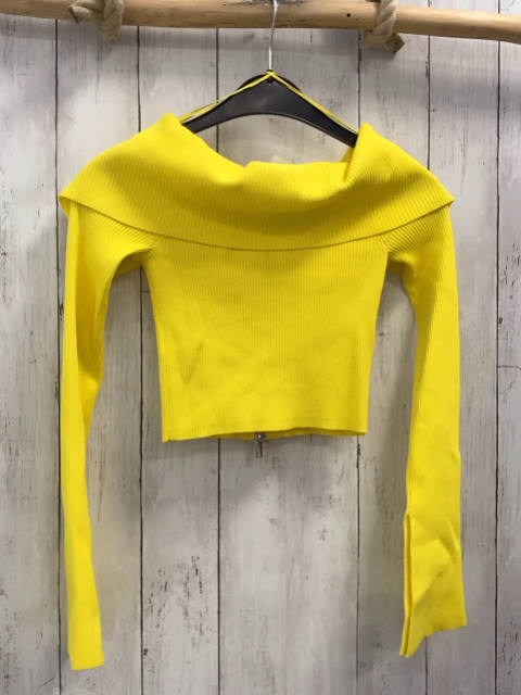 neu Zara  Sweatjacke  Gr. 152/158  gelb Rippen großer Kragen 