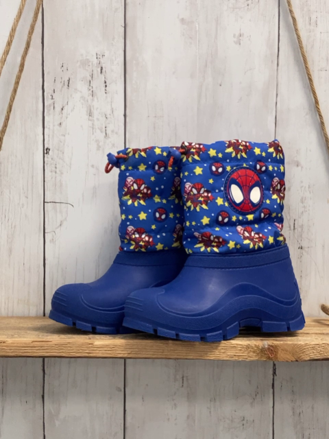   Gummistiefel Gr. 27  blau Spiderman gelbe Sterne gefüttert 
