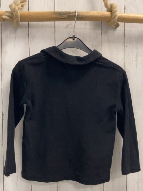 H&M  Pullover  Gr. 110  schwarz Struktur Polokragen