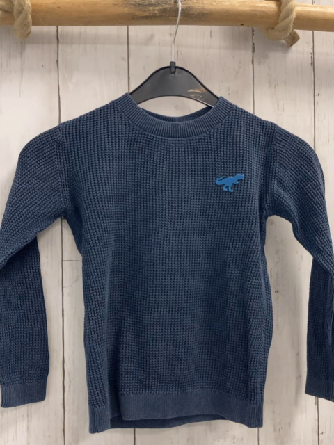 S´Oliver  Pullover  Gr. 92  blau Struktur hellblauer Dino 