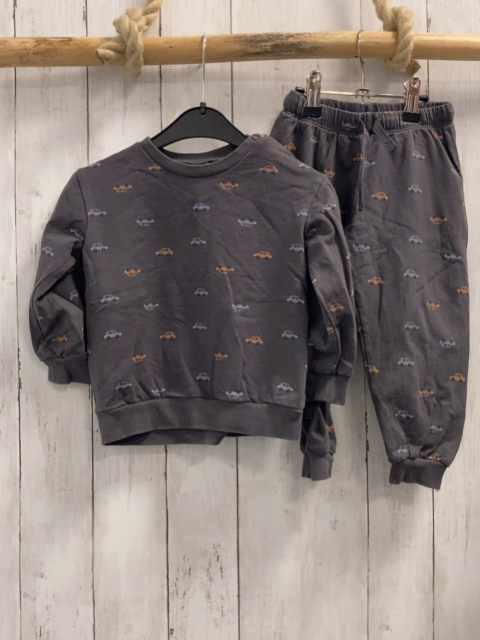 2tlg H&M  Pullover + Jogginghose  Gr. 92  grau Autos 