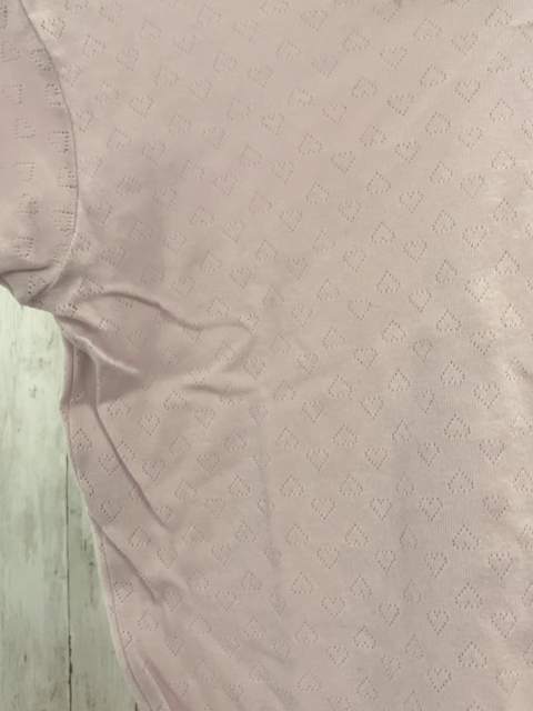 2tlg  Schlafanzug  Gr. 146/152   T-Shirt + Leggings rosa mit Lochmuster 