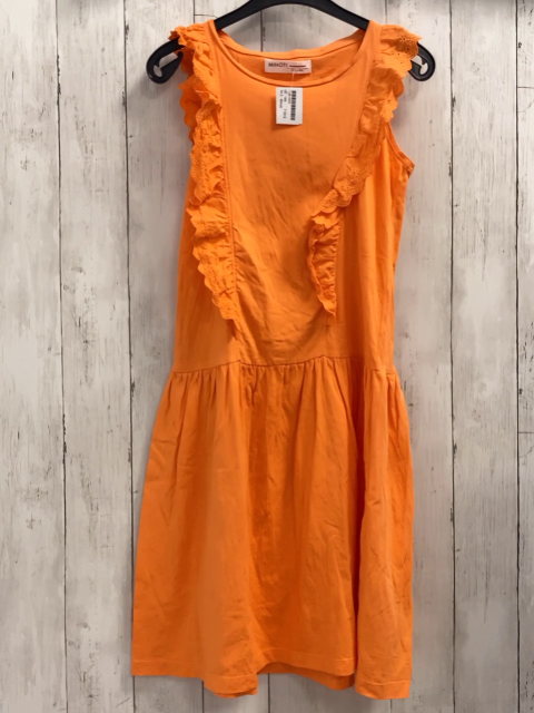 Minoti Kleid Gr. 146  orange Lochmuster 