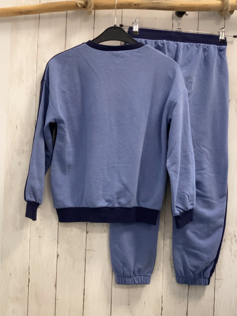 2tlg Benetton  Pullover + Jogginghose  Gr. 146/152  blau hellblau Buchstaben 