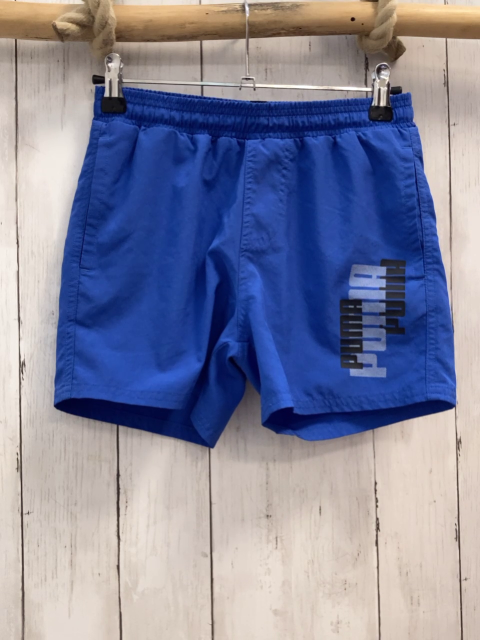 Puma  Sportshorts  Gr. 140  hellblau + schwarz weiße Schrift 