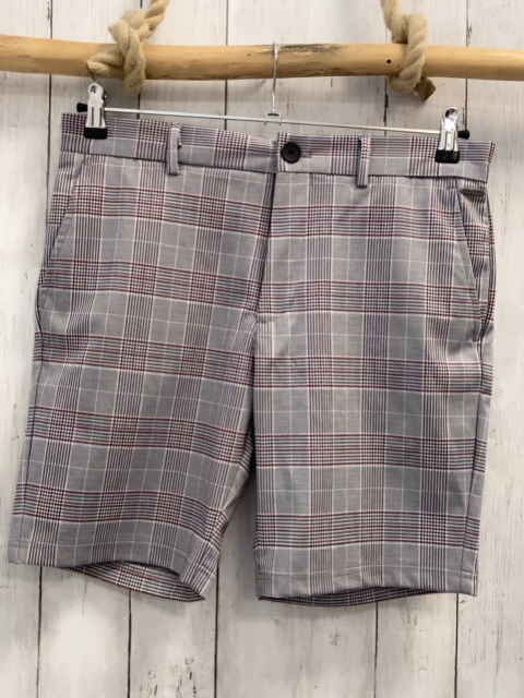 Jack & Jones  Shorts Gr. M grau hellgrau weinrot kariert 