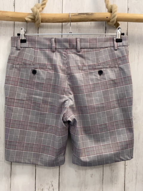 Jack & Jones  Shorts Gr. M grau hellgrau weinrot kariert 