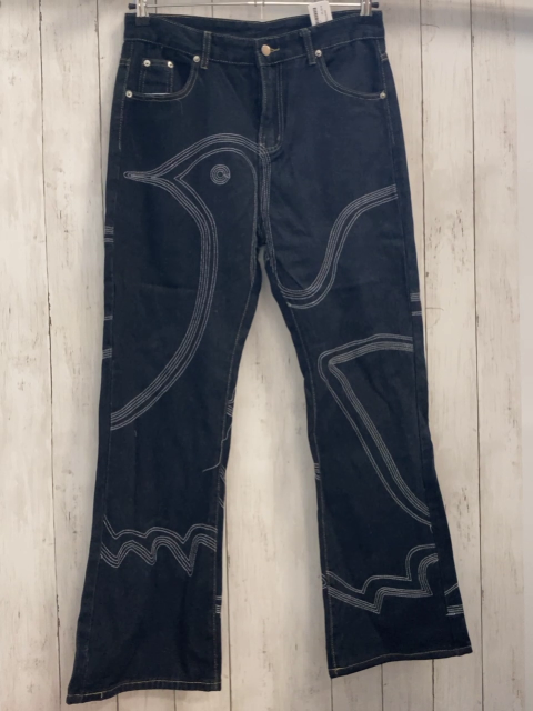 Dsquared Hose Gr. M blau Jeans weiße Ziernähte