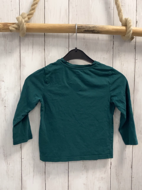 H&M  Langarmshirt Gr. 98  grün weiße Schrift 